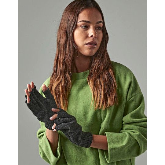Fingerless Gloves - black-877