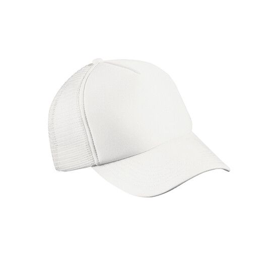 5-Panel Polyester Mesh Cap - white-855