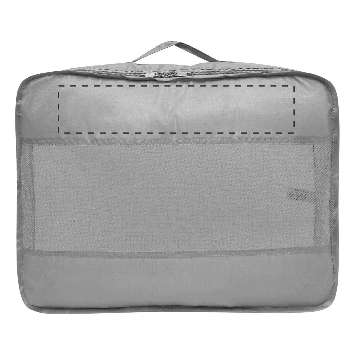 Veredelungsposition auf der großen Kleidertasche über dem Netz