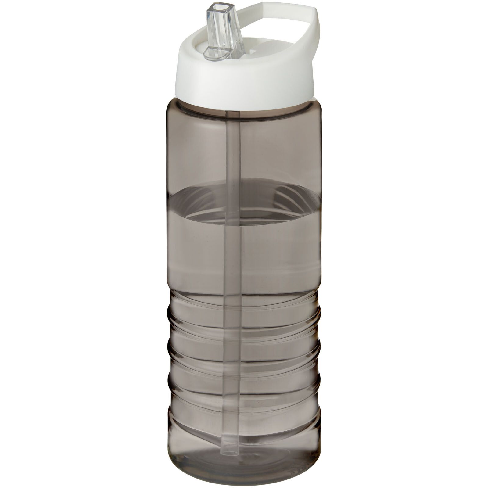 H2O Active Eco Treble 750 ml Sportflasche mit Stülpdeckel  - kohle -  weiss-901