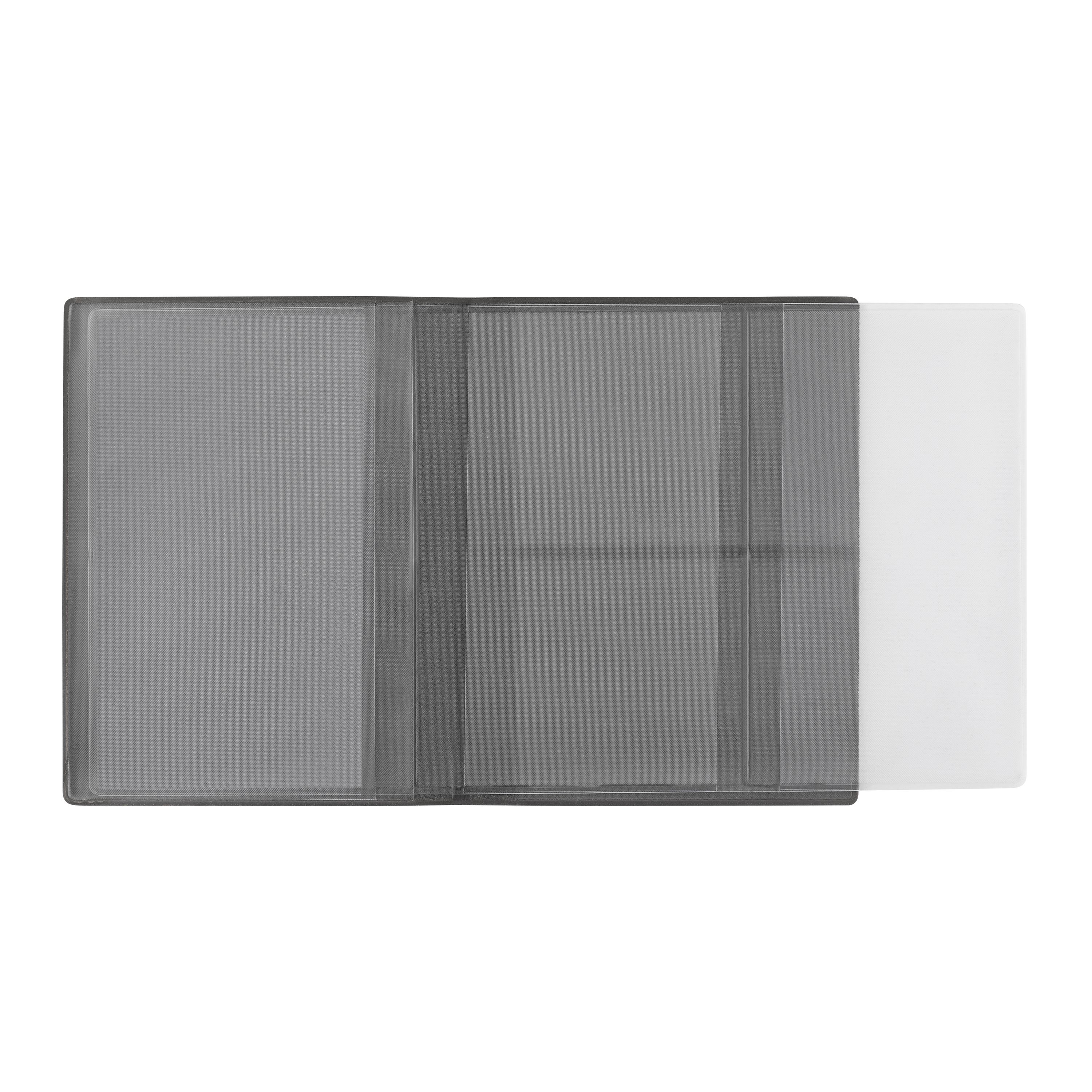 CreativDesign® Ausweistasche "Euro" Veloursfolie mit Einschub - silber-828