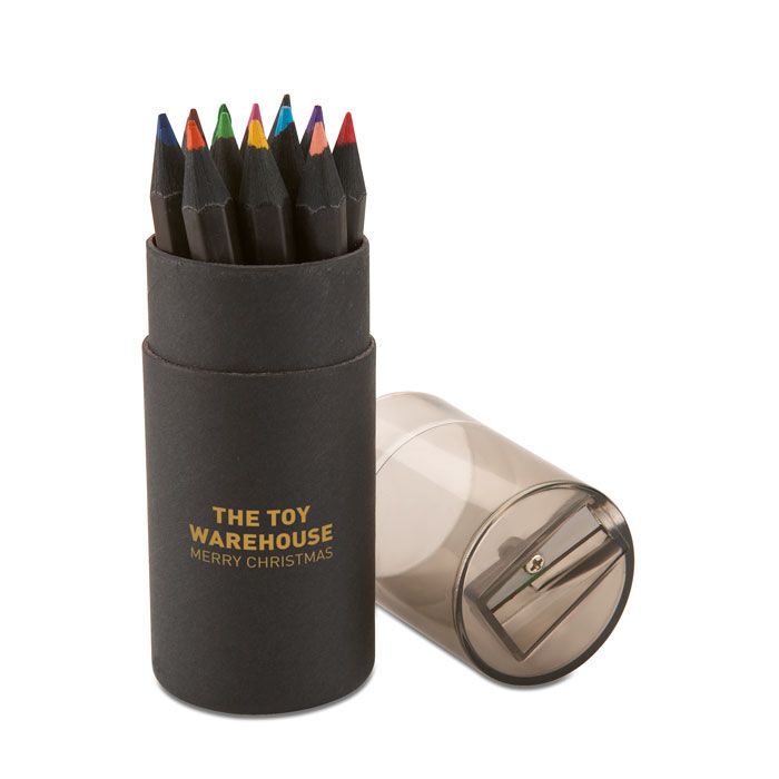 Buntstifteset mit Anspitzer BLOCKY - schwarz-42