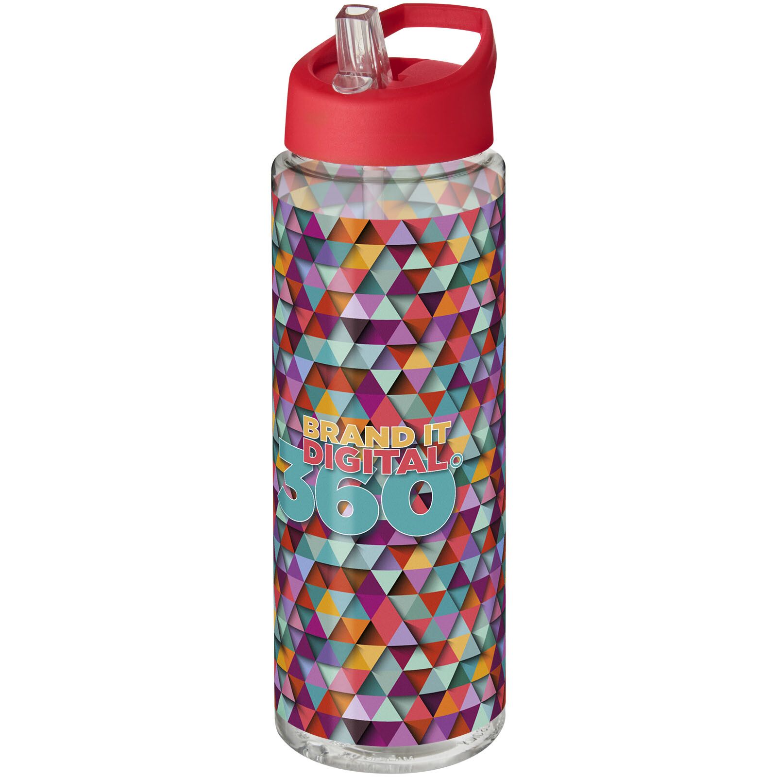 H2O Active Vibe 850 ml Sportflasche mit Ausgussdeckel - transparent -  rot-817