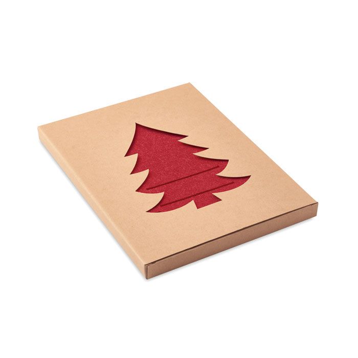 Besteckhalter-Set RPET-Filz TREESGUARD - rot-976