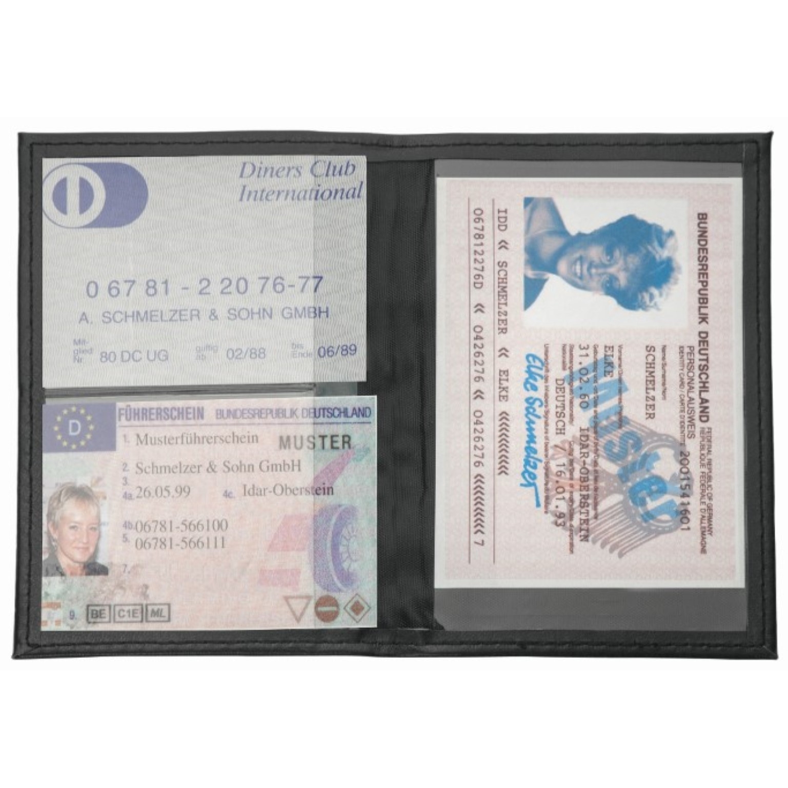 CreativDesign® Ausweistasche "DesignLine" - schwarz-824