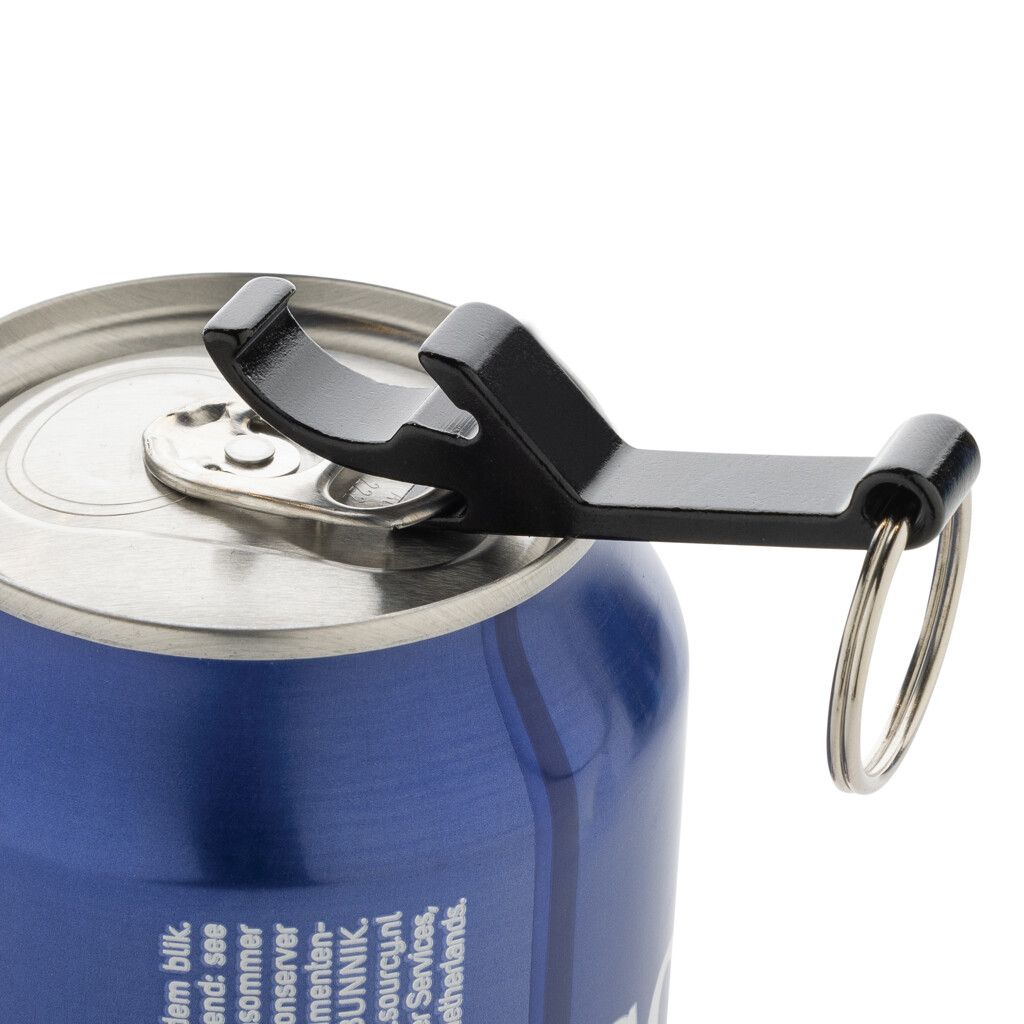 Flaschen- und Dosenöffner aus RCS recyceltem Aluminium - schwarz-164