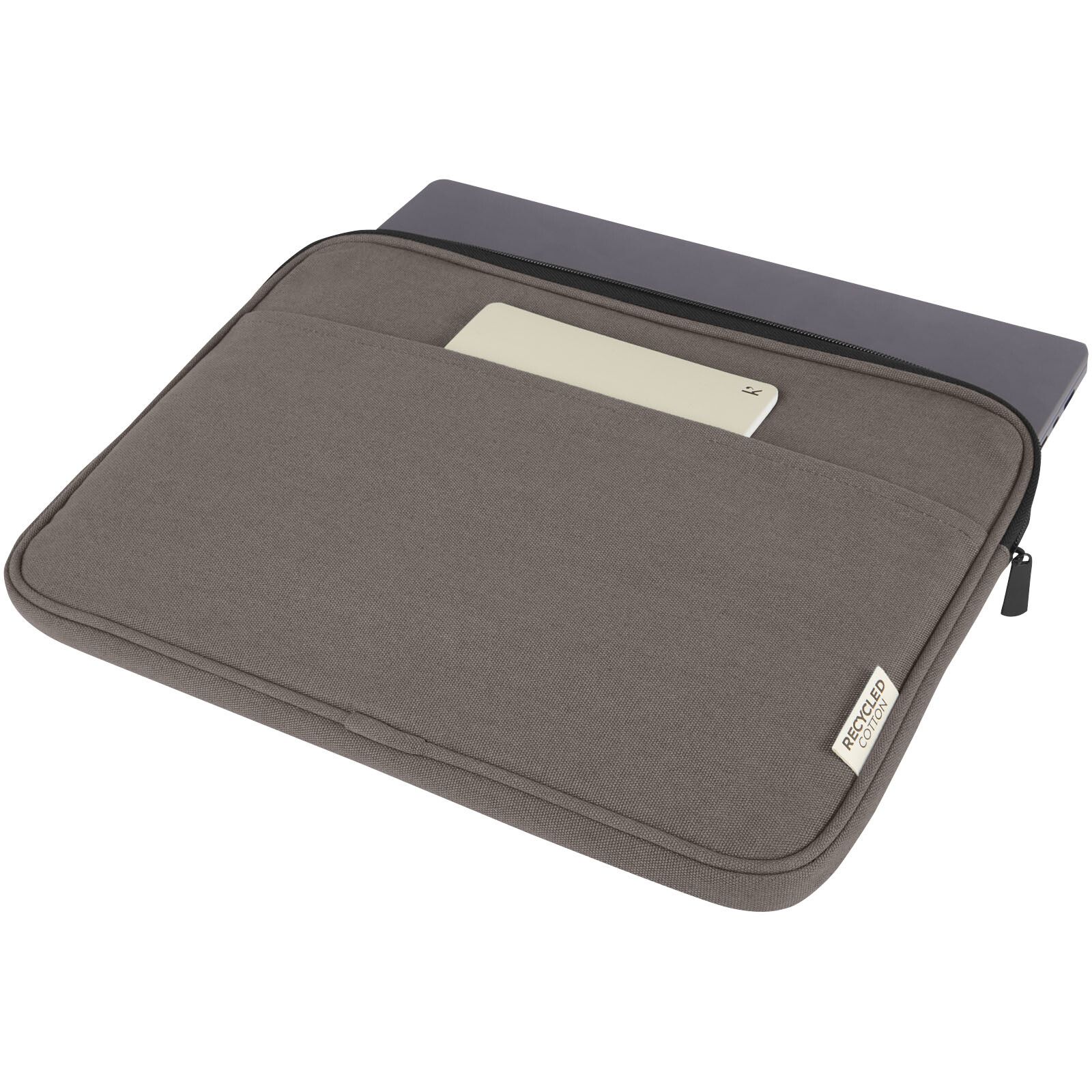 Joey 14" Laptophülle aus GRS recyceltem Canvas 2 L - grau-498
