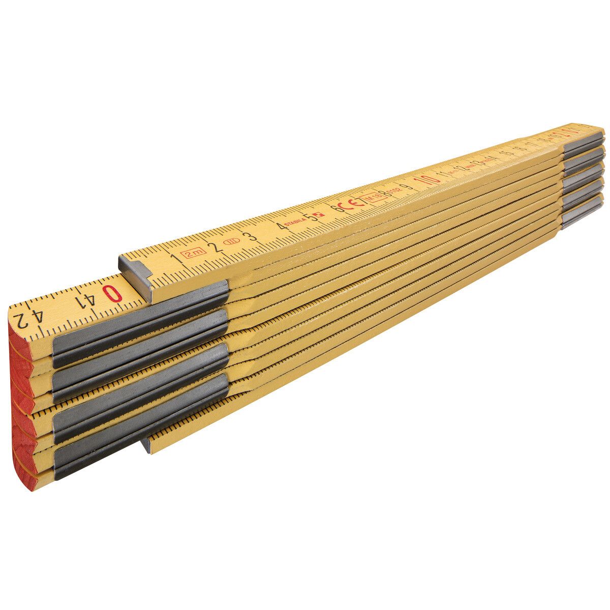 STABILA Holz-Gliedermaßstab 607 - 2 Meter - gelb-365