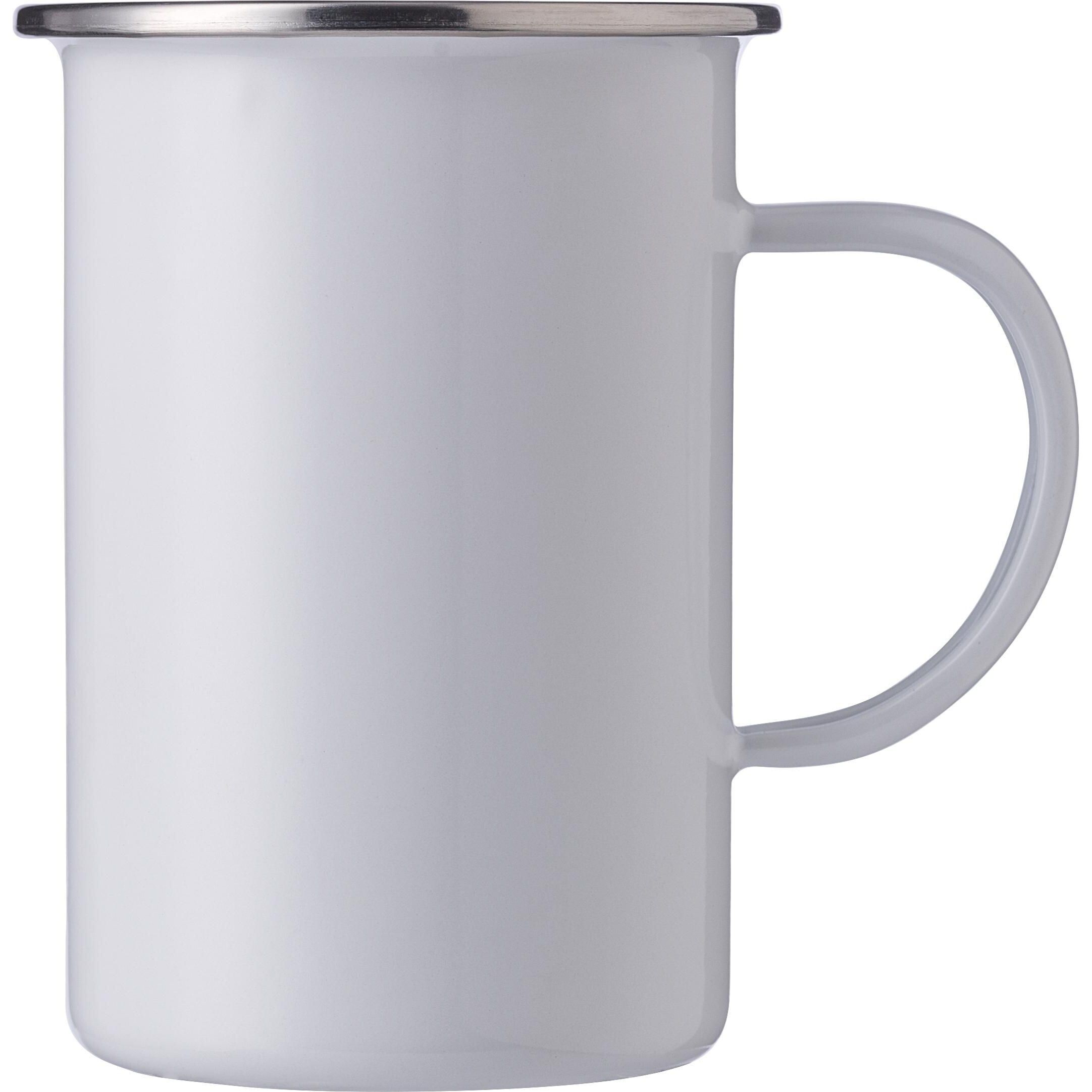 Emaille-Becher (550 ml) Ayden - weiß-818