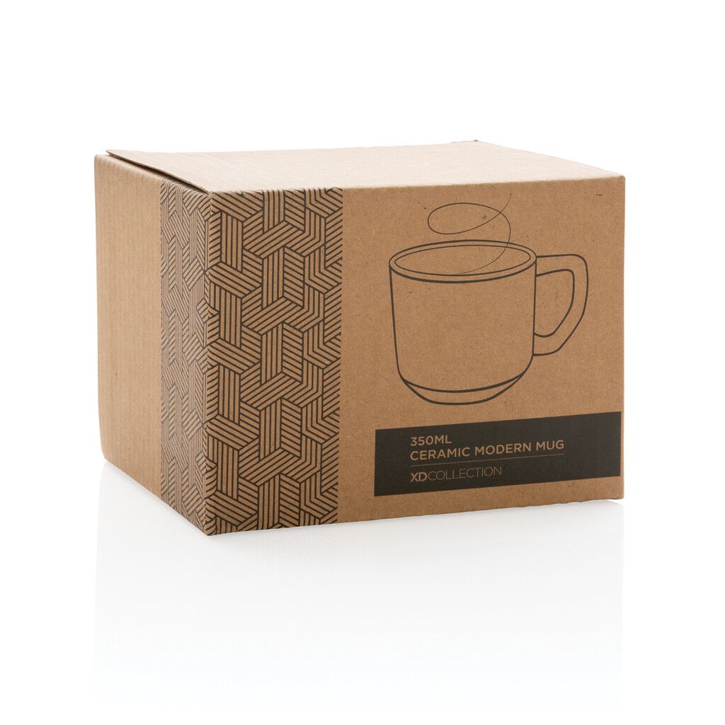 Moderne Keramiktasse, 350ml - rot-584