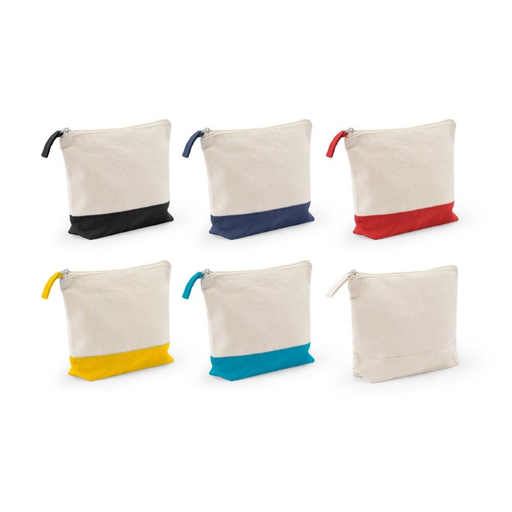 DAPHNE Kosmetiktasche aus 100 % Baumwolle (340 g/m²), zweifarbig - hellblau-204