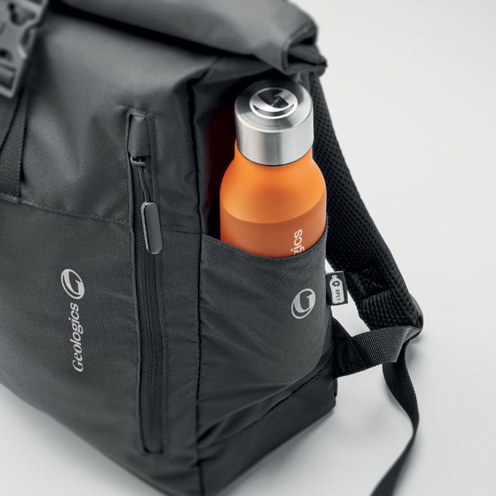 Rolltop-Rucksack 300D RPET VALLEY ROLLPACK - schwarz-282