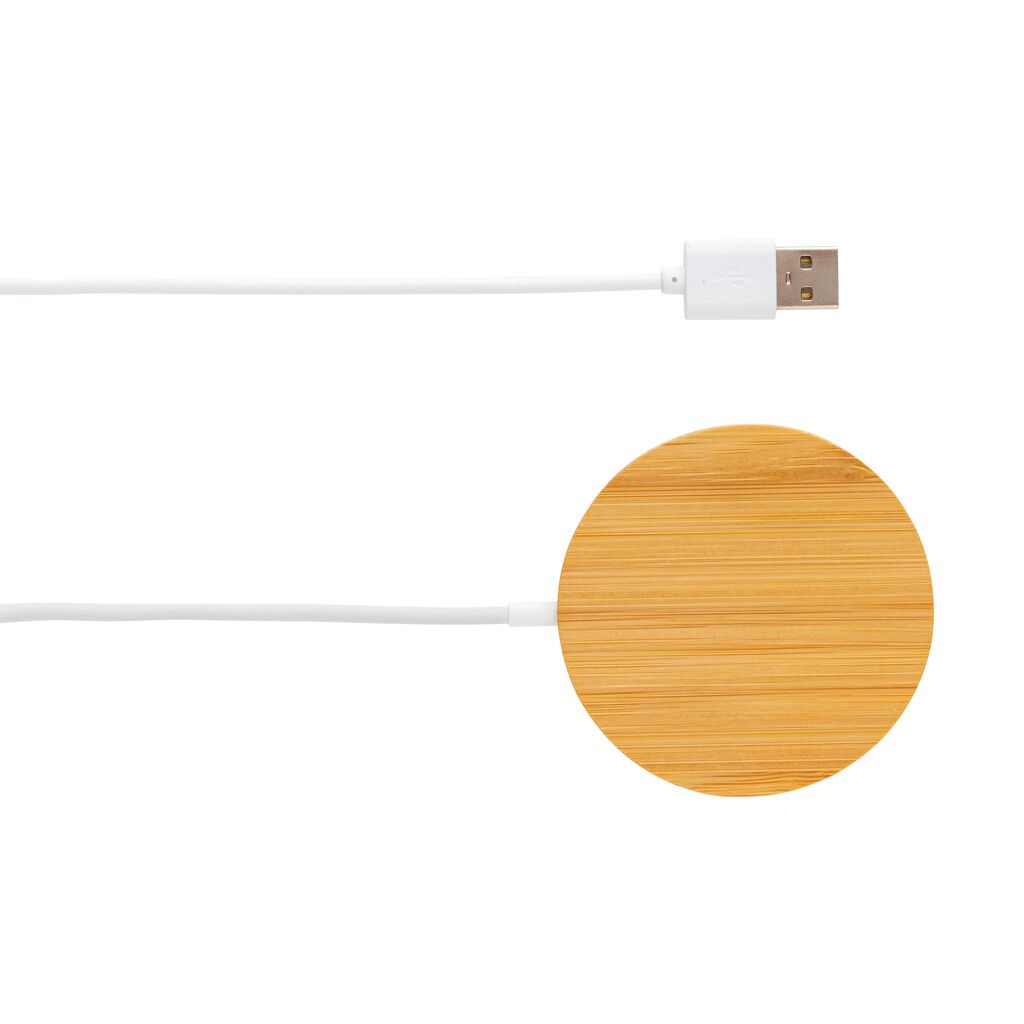 10W Bambus magnetischer Wireless Charger - braun-202