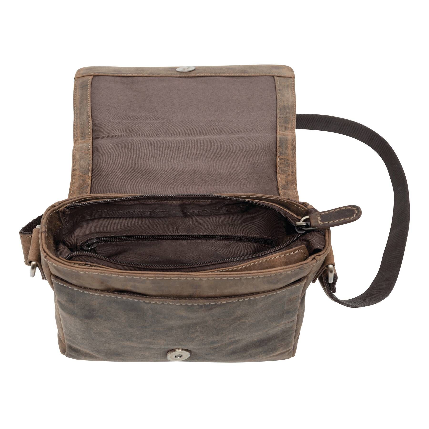 Echtleder-Tasche WILDERNESS - braun-937