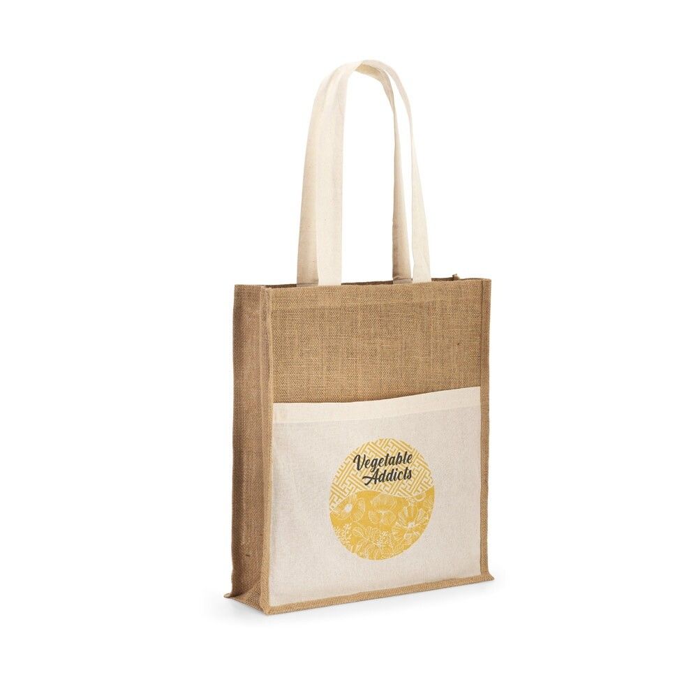 BRAGA Jutetasche (240 g/m²) und Tasche aus 100% Baumwolle (140 gm²) - natur-730