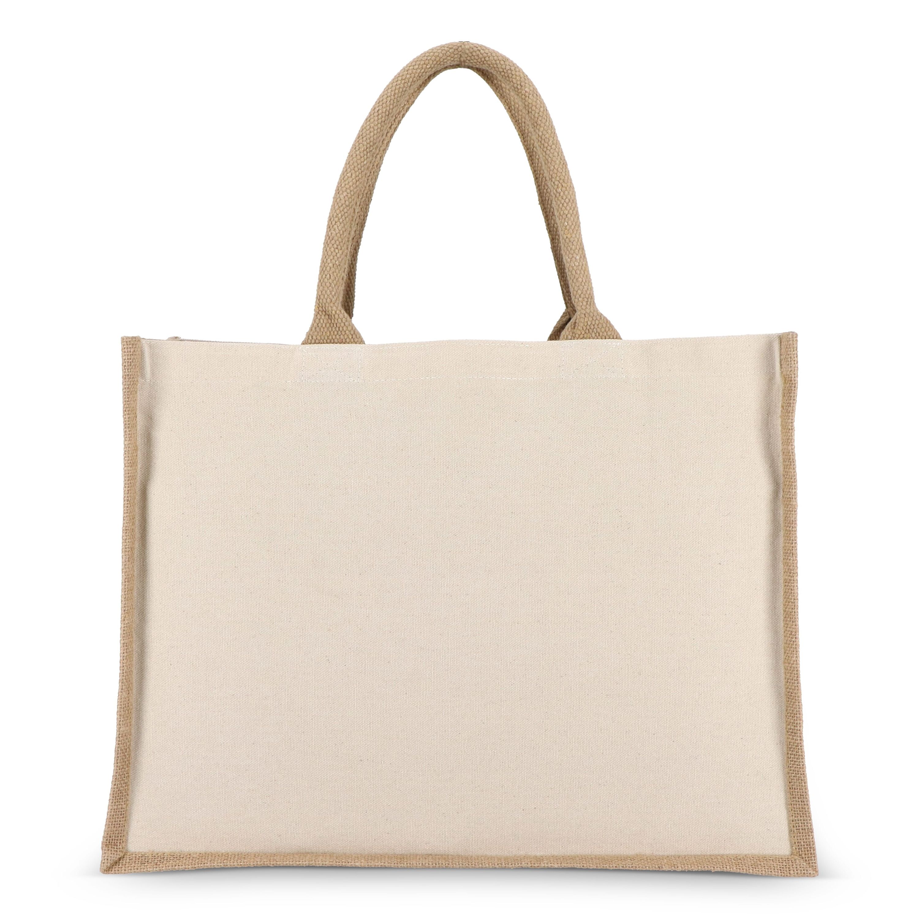 Jute-Baumwolle Tragetasche OEKO-TEX® 42,5 x 19 x 32cm 320g/m² - beige-708