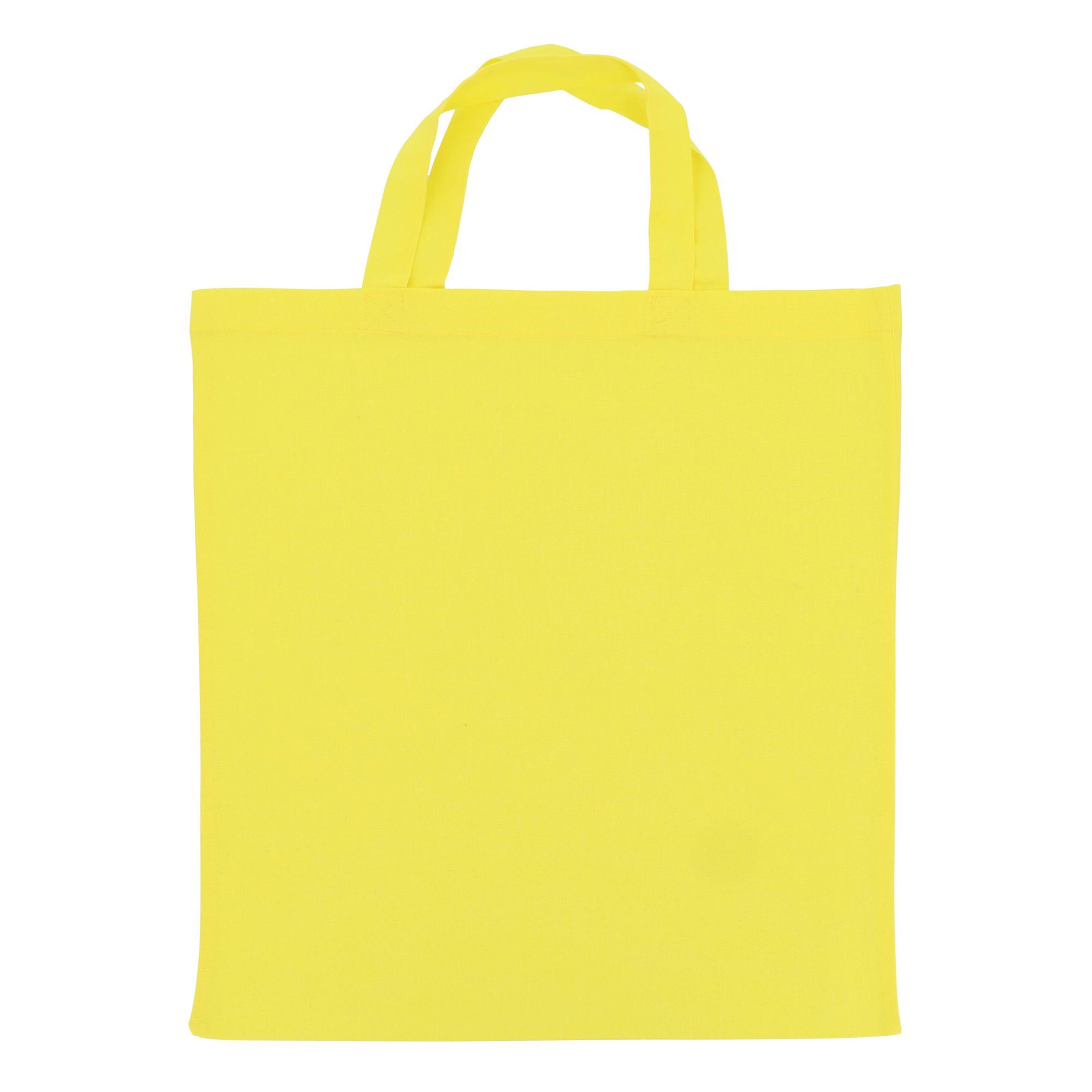Einkaufstasche OEKO-TEX® 140g/m² 38x42 cm kurze Henkel - gelb-751