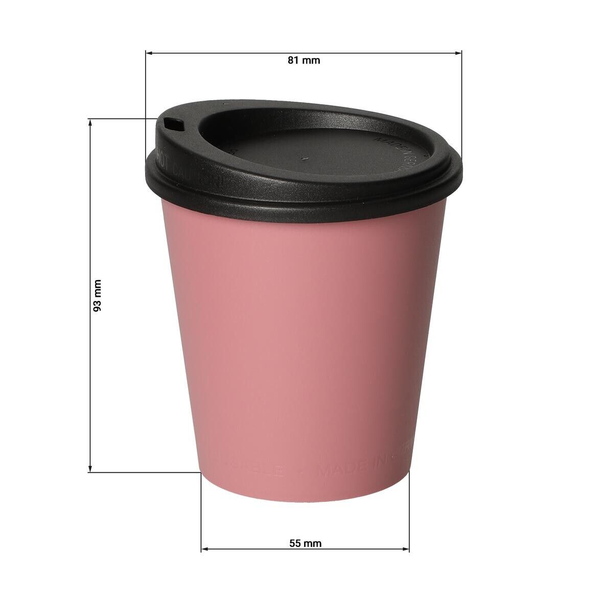 Kaffeebecher ToGo, 0,2 l - behagliches blau - schwarz-88