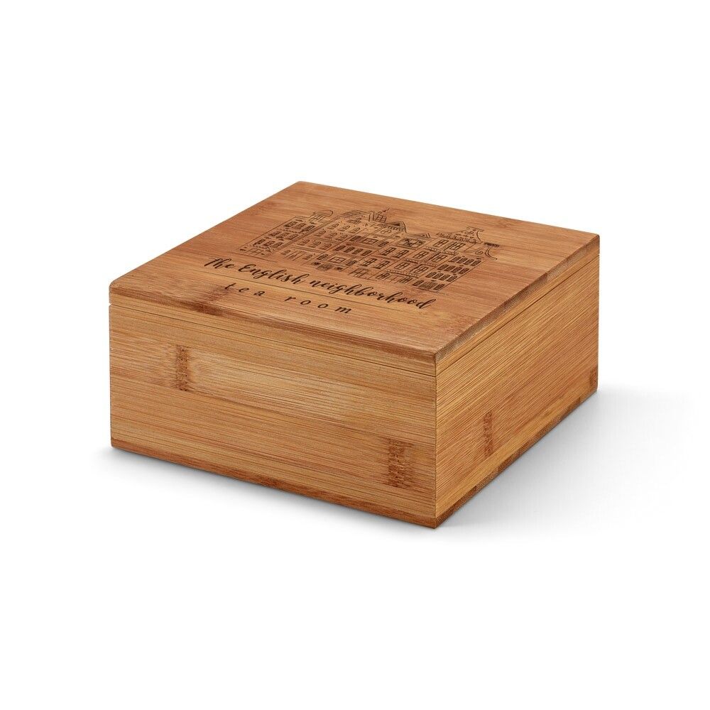 ARNICA Teebox aus Bambus mit 4 Fächern und einem Magnetverschluss - natur-829