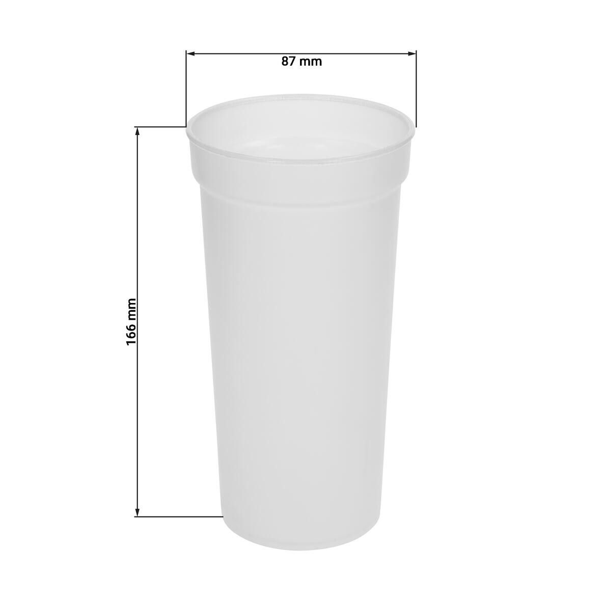 Trinkbecher Pfand 0,5 l - transparent-milchig-547