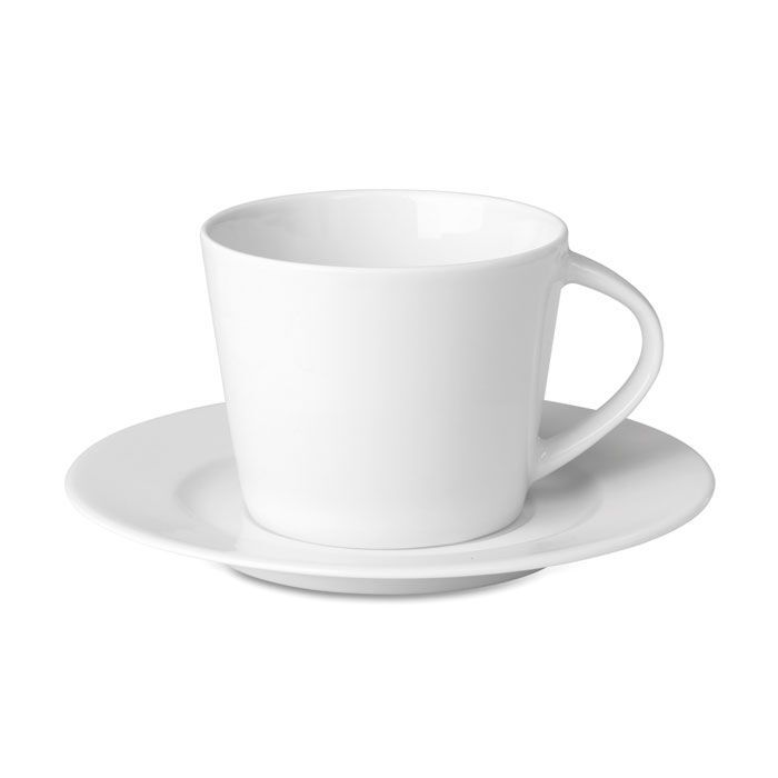 Cappuccino Tasse und Untertasse PARIS - weiß-487
