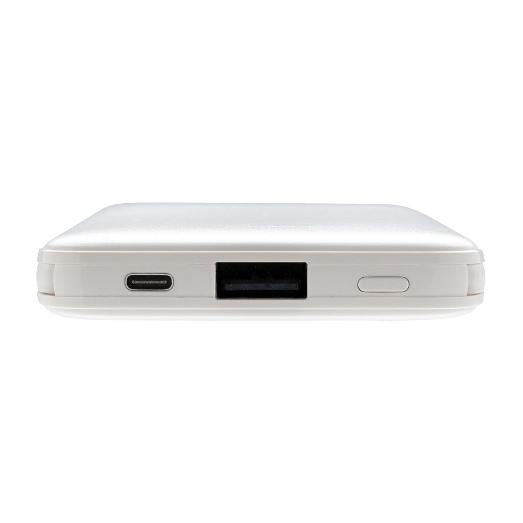 5.000 mAh Powerbank mit integriertem Kabel - weiß-500