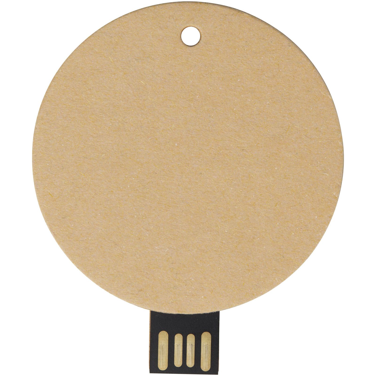 USB-Stick 2.0 rund aus recyceltem Papier - Kraftpapier - 1 GB-387