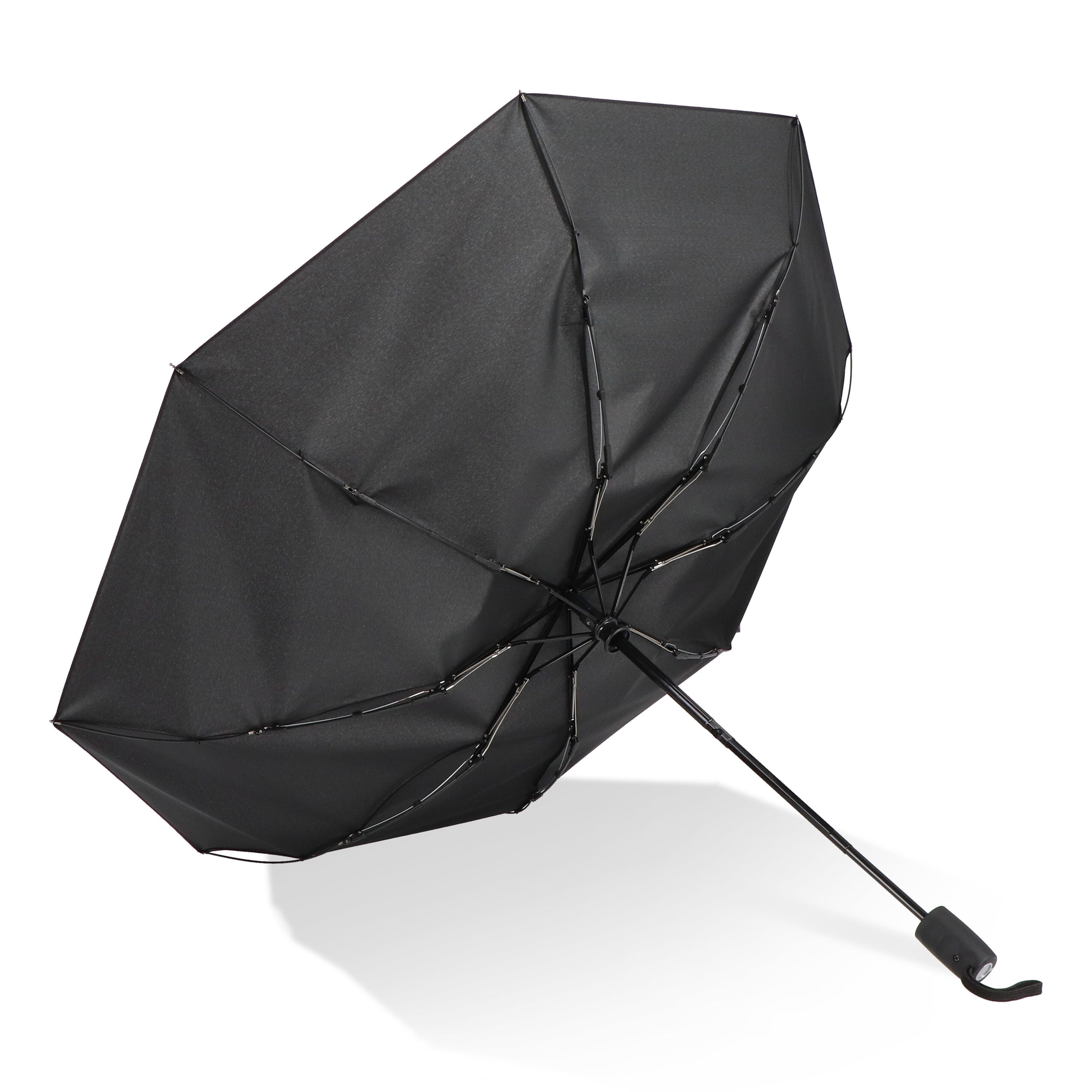 Taman Pongee 21 Faltbarer windproof Regenschirm Auto open & close - schwarz-205