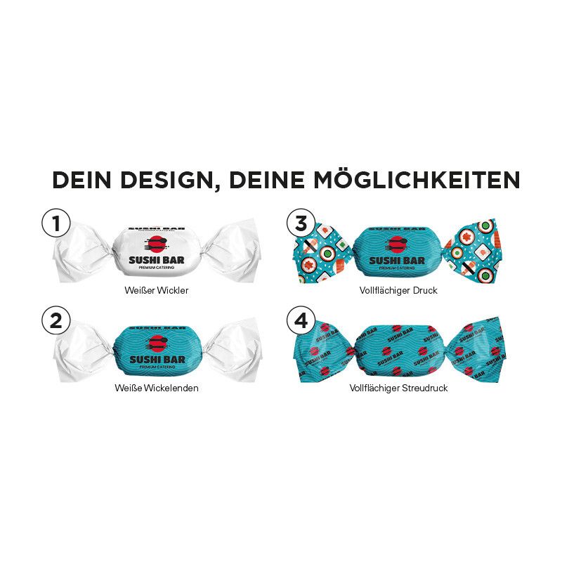 Schoko-Minz Bonbon im weißen, kompostierbaren Wickler-21