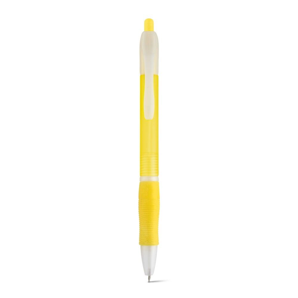 SLIM BK Kugelschreiber aus ABS mit Gummigriff - gelb-406