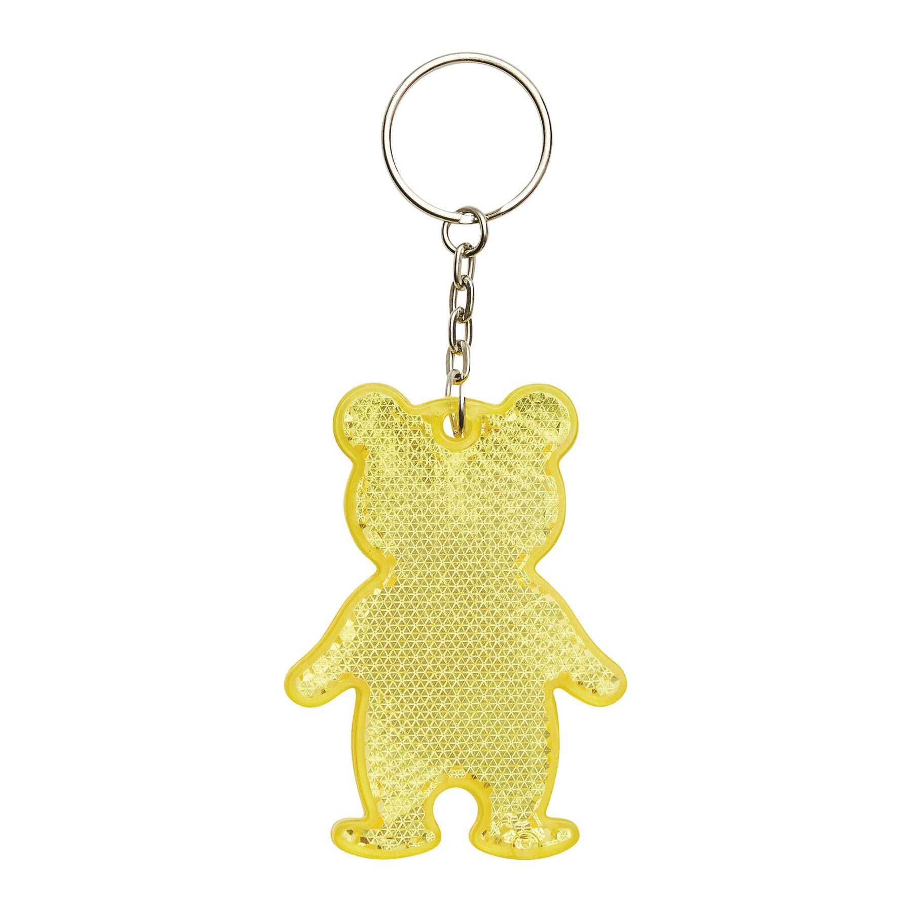 Reflektierender Schlüsselanhänger TEDDY - gelb-907
