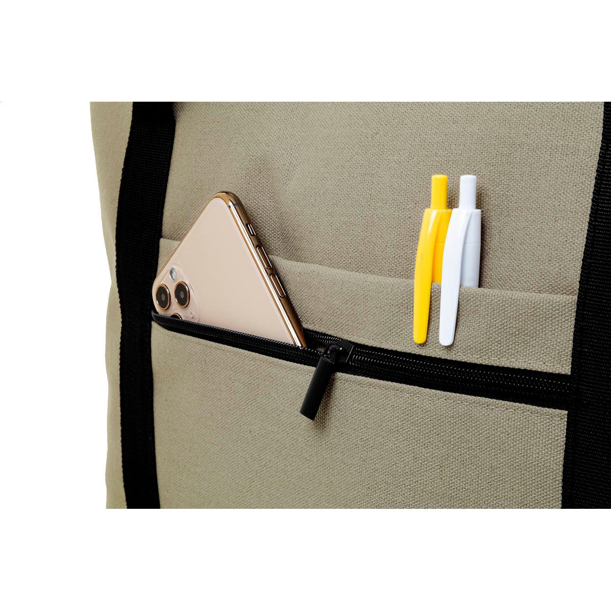 Rebyss Travel Recycelten Canvas Reisetasche - beige-665