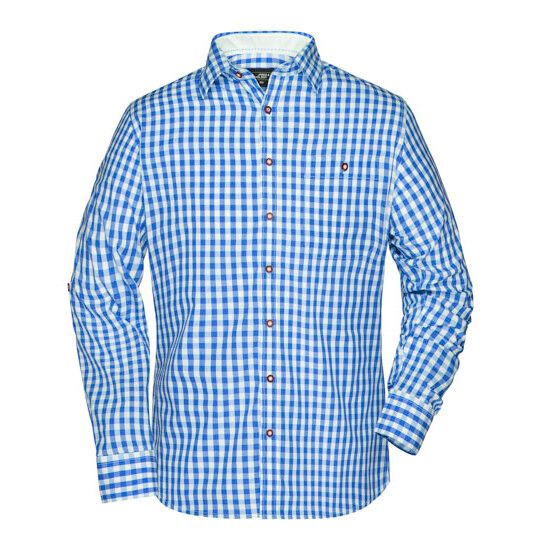 Men´s Traditional Shirt - green - white-727