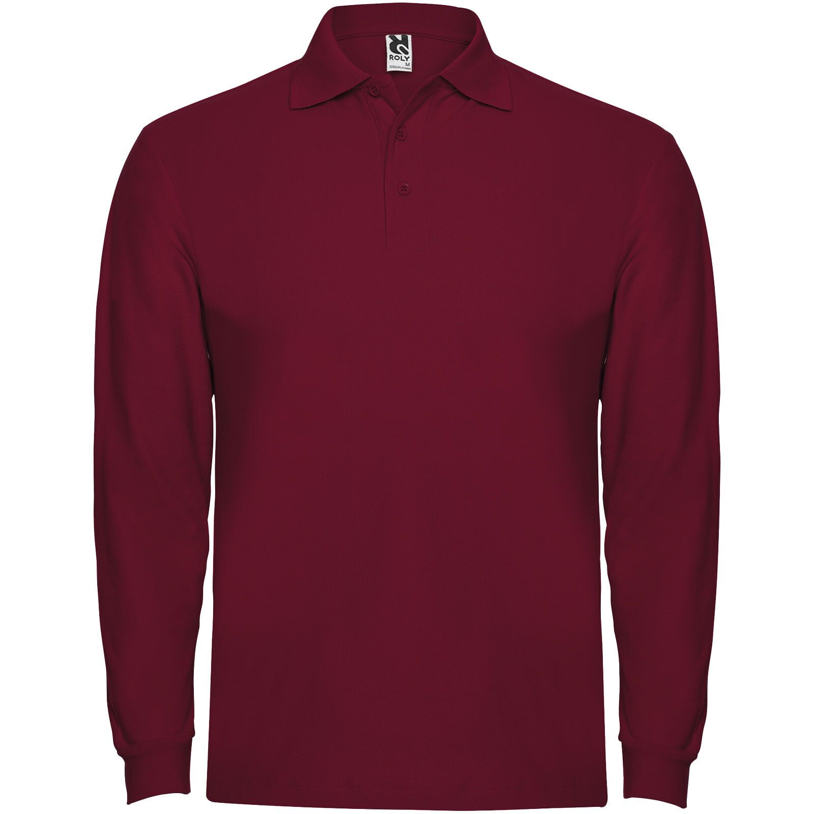 Estrella Langarm Poloshirt für Herren - granatrot - XL-166