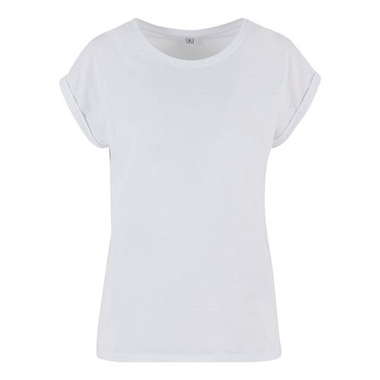 Ladies Extended Shoulder Tee - white-760