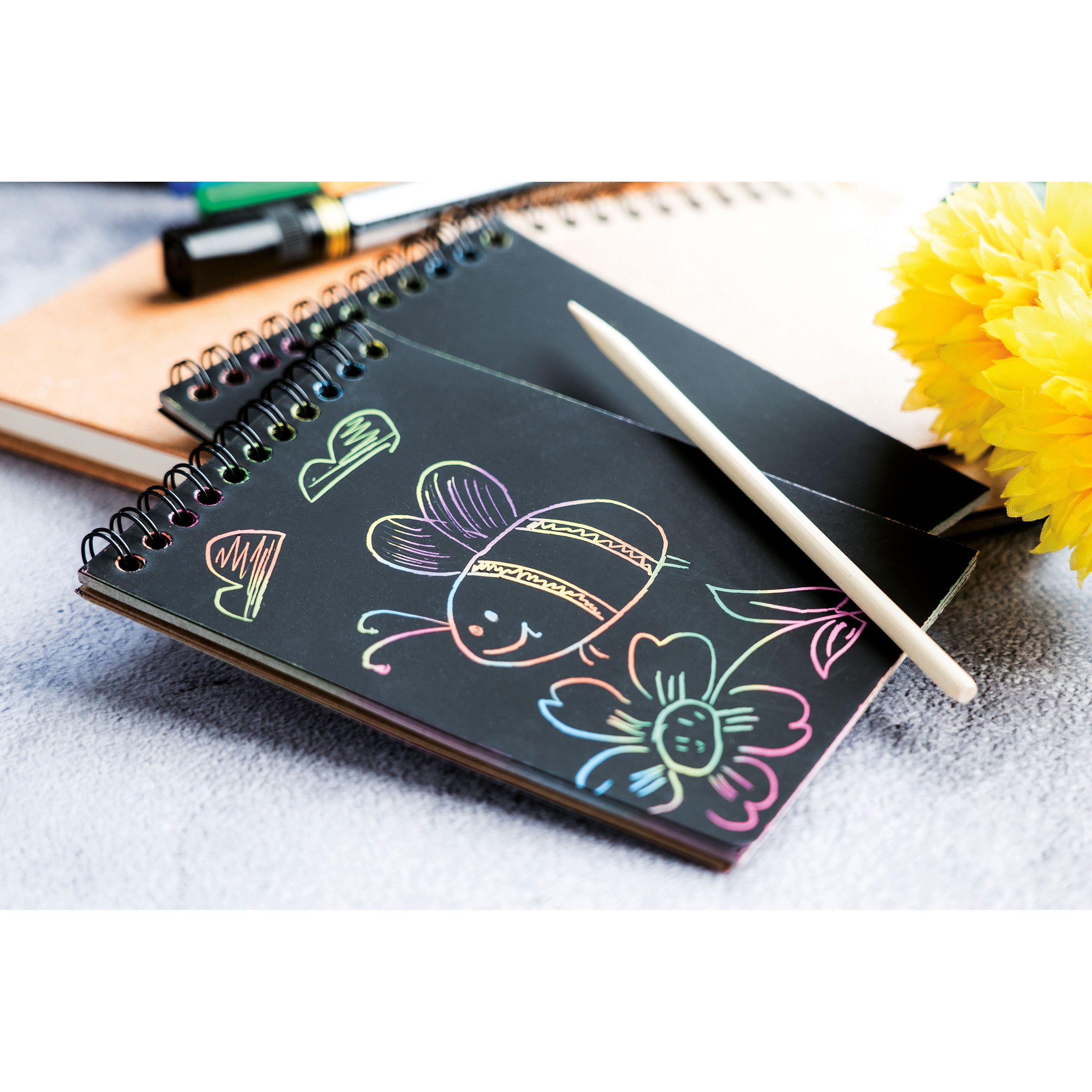 Malblock mit Kratzpapier Bangkok - beige-537