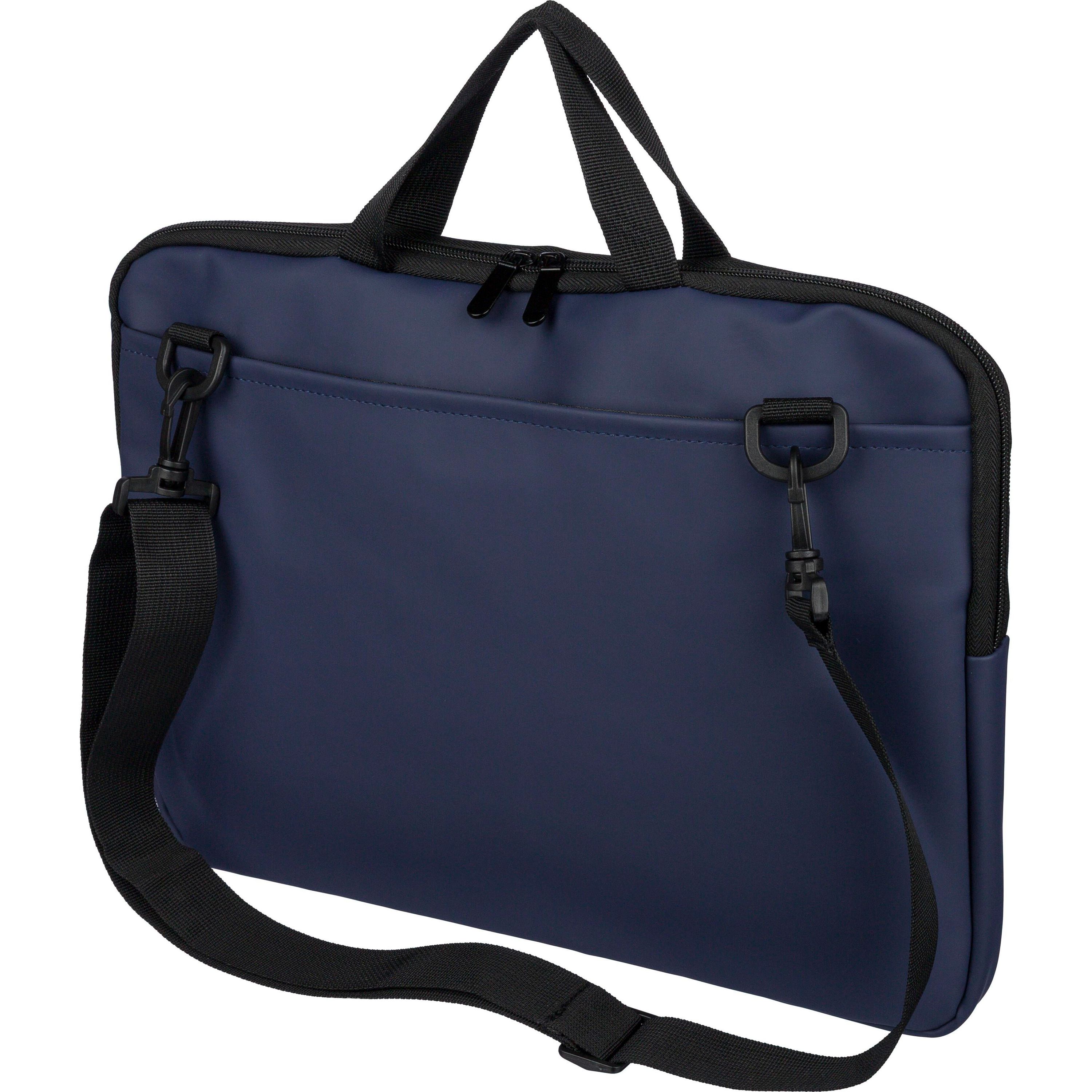 Recycelte PU-Laptoptasche Rafi - schwarz-289