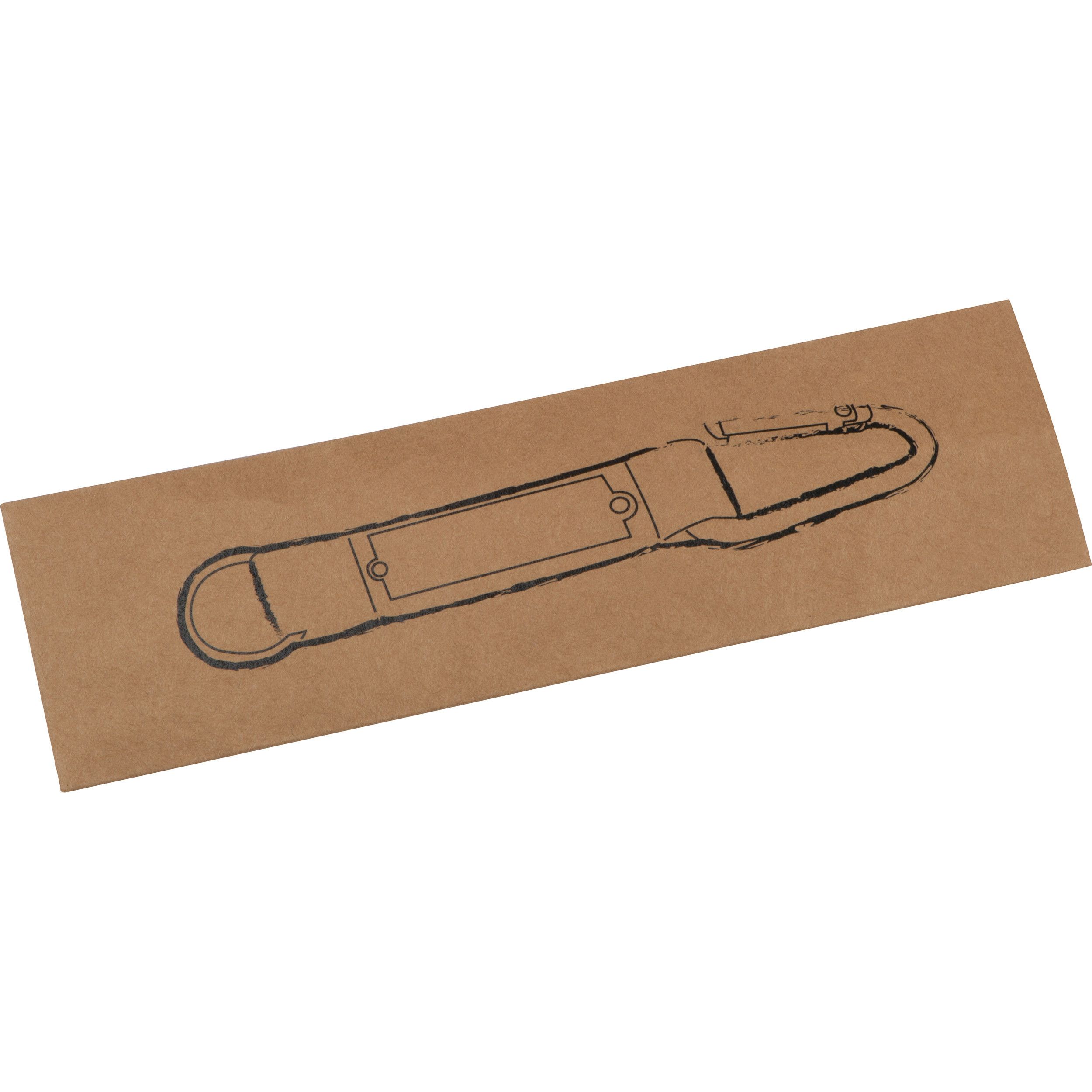 Schlüsselanhänger mit Karabiner und Plättchen aus Metall - rot-932