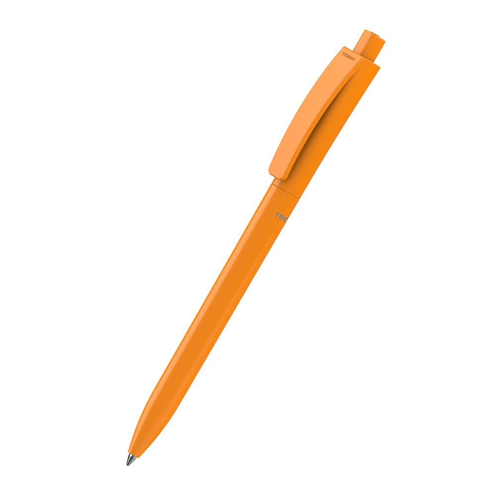 Druckkugelschreiber Qube recycling - hellorange-847