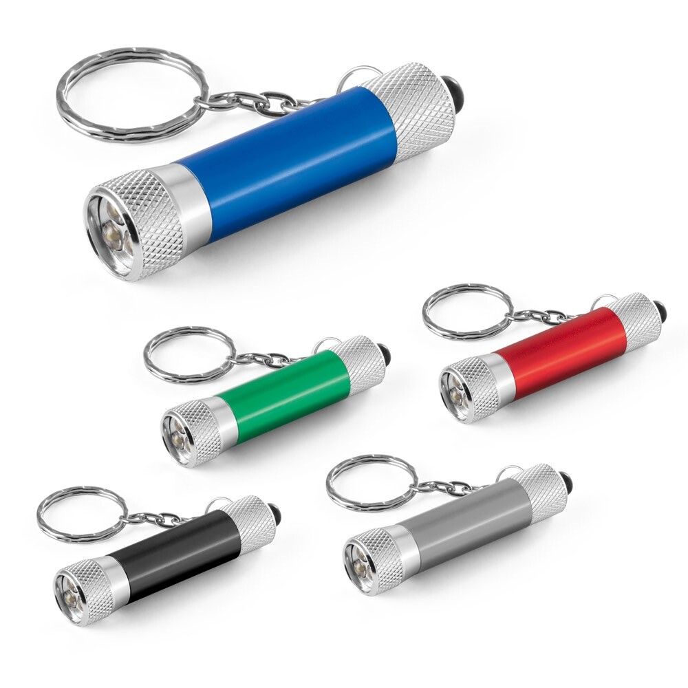 LERGAN Schlüsselanhänger aus Aluminium mit LED - rot-908