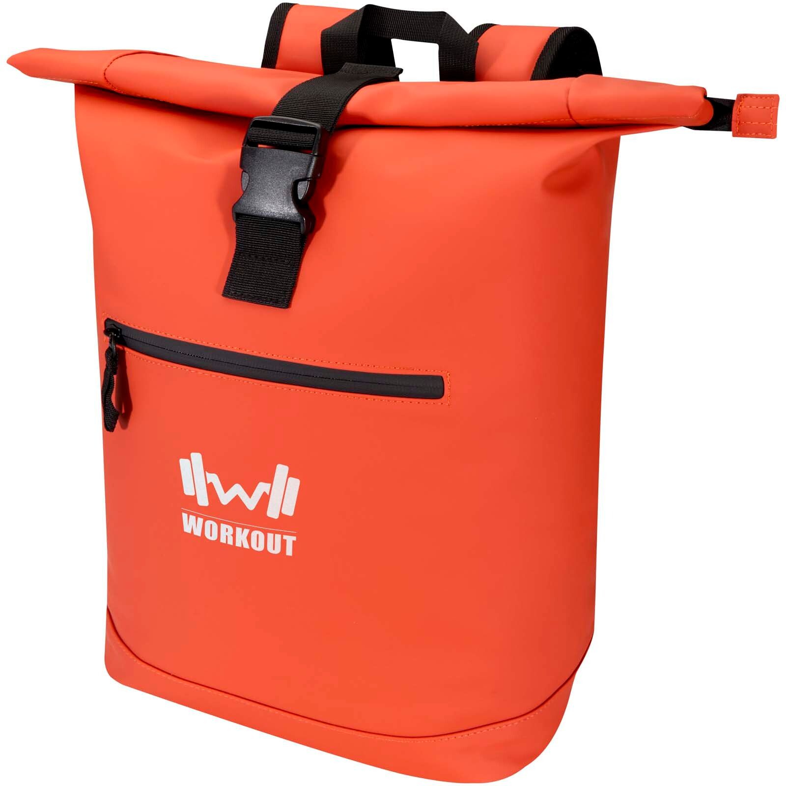Resi Plus 15" GRS-recycelter Rolltop Rucksack 18 L  - ziegelstein-738