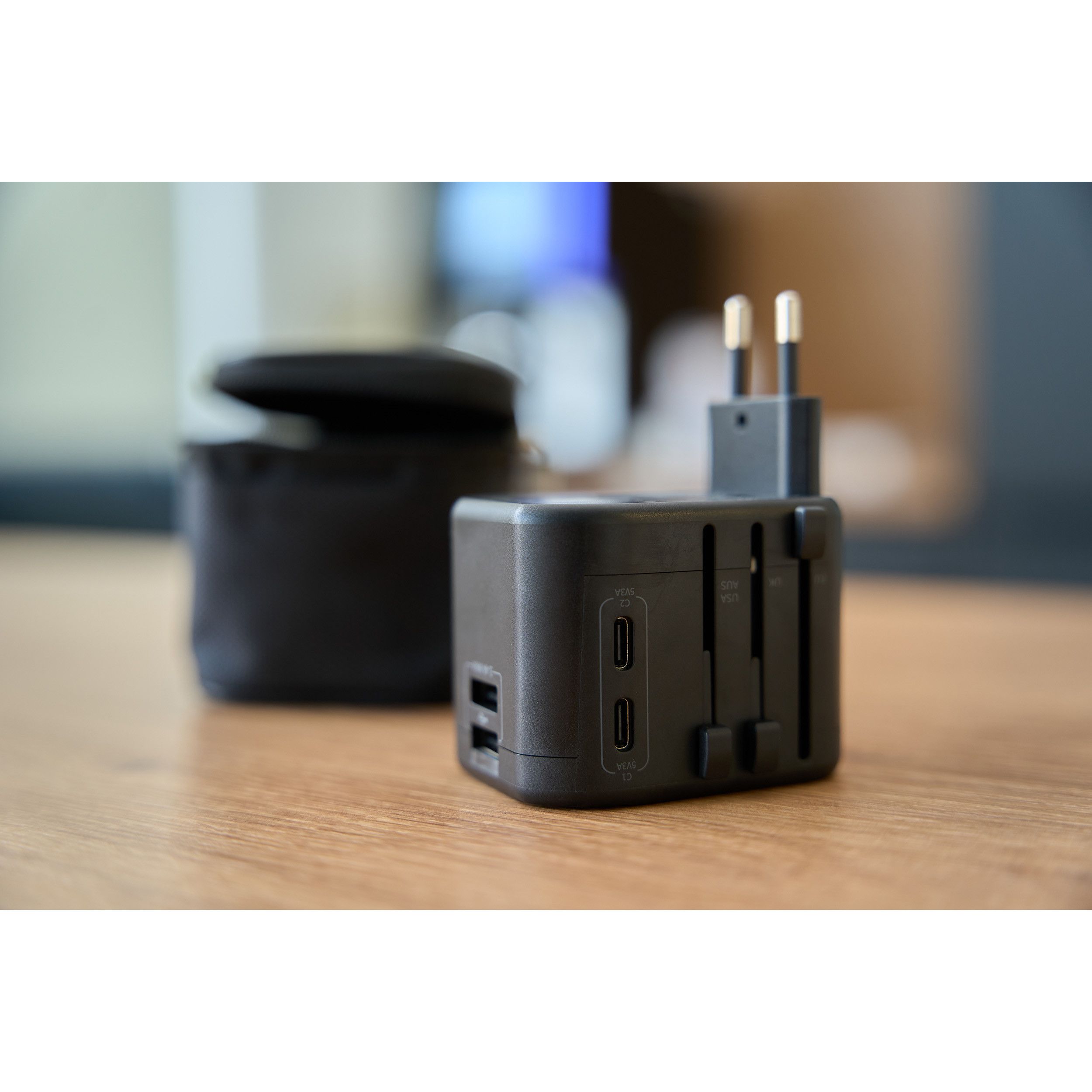 Reiseadapter Maracena - schwarz-629