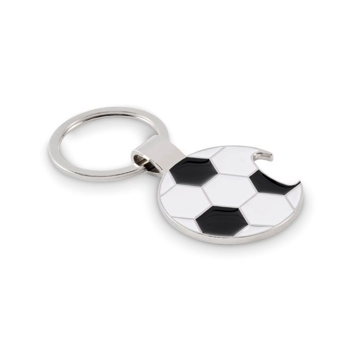 Schlüsselring Fußball OPEN GOAL - weiß - schwarz-850