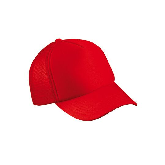 5-Panel Polyester Mesh Cap - red-500