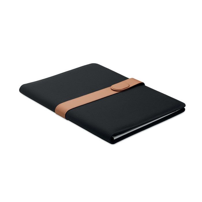 DIN A4 Konferenzmappe RPET FAUX - schwarz-845