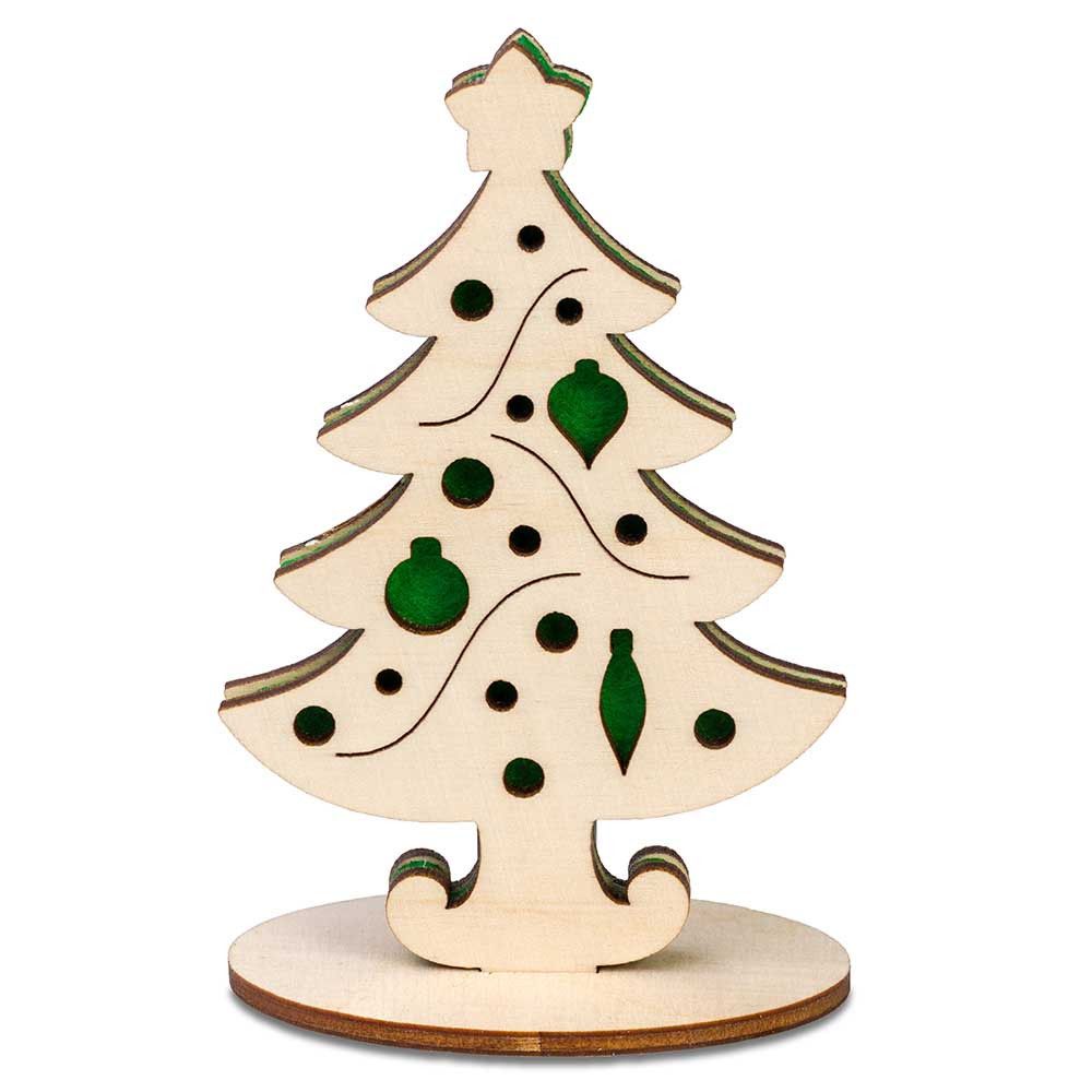 Steckfiguren-Karte Filz Premium - Tannenbaum Premium Digitaldruck Vorderseite-797