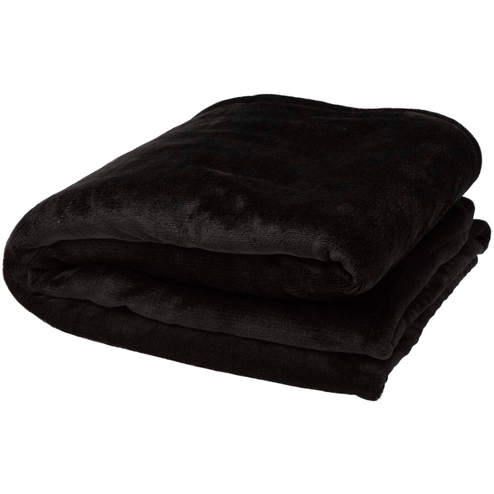 Ashen GRS-recycelte Sherpa Decke - schwarz-391