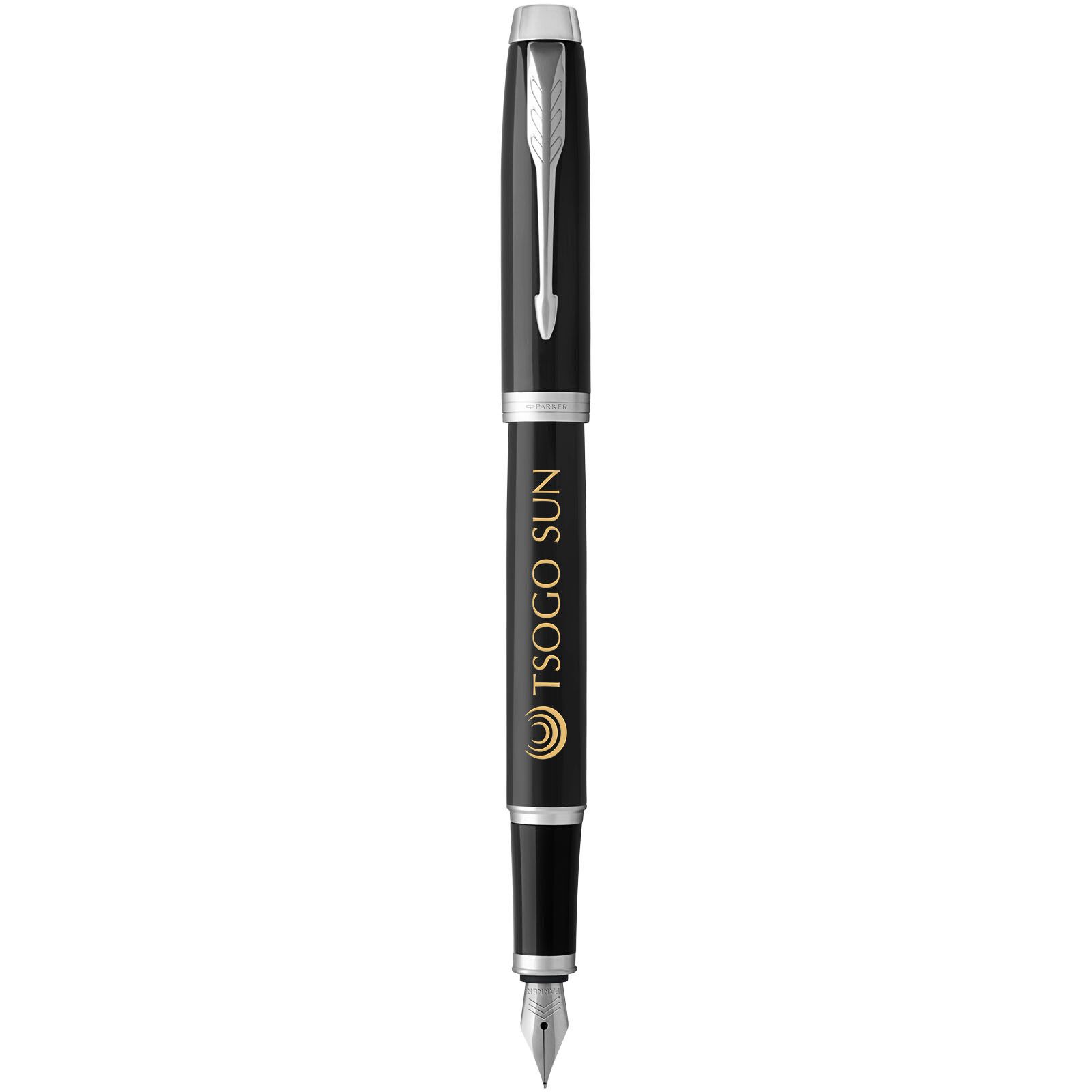 Parker IM Füllfederhalter (blaue Mine) - schwarz -  chrom-286