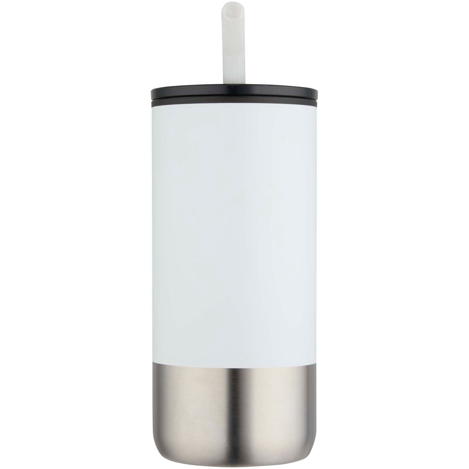 Grayson 480 ml RCS recycelter Isolierbecher mit Trinkhalm - weiss-78