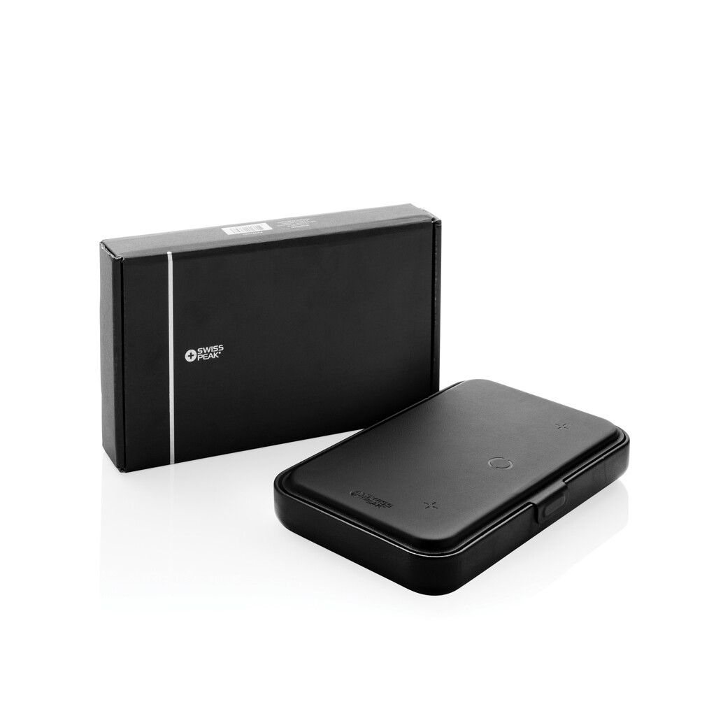 Swiss Peak Travel-Case aus RCS rec. PU mit 3-in-1-Charger - schwarz-908
